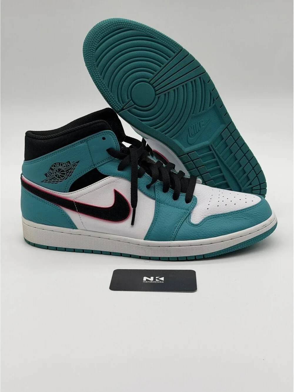 Jordan 1 Mid SE South Beach Turbo Green Retro USED 852542-306 Size 12M